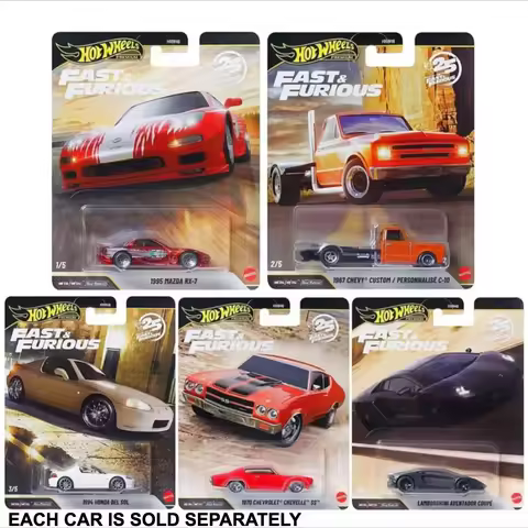 In Stock Original Mattel Hot Wheels Premium Fast and Furious 1/64 1995 MAZDA RX-7 Car Hotweheels Mod