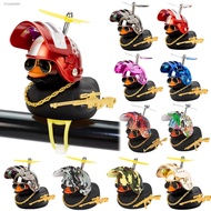 №๑ Luminous Standing Duck with Level 3 Helmet Silver Airscrew Black Duck for Bike Motor With Light Car Interior Decor Accessories
