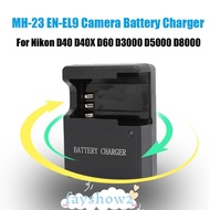 FAYSHOWS Camera Battery Charger Durable Rechargeable Universal EN-EL9 Power Adapter for Nikon D40 D4