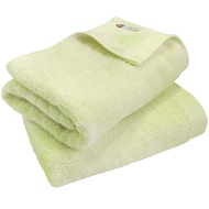 Imabari Towel Certified Bath Towel hiorie (Hiorie) Fluffy Rib Towel 2-Piece Set Lime Green Made in J