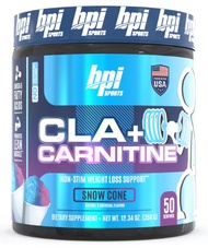 BPI Sports CLA + Carnitine Conjugated Linoleic Acid (Snow Cone) (40/50Servings) Weight Loss Formula – Metabolism, Performance, Lean Muscle – Caffeine Free – For Men &amp; Women ซีแอลเอ แอลคาร์นิทีน น้ำมันดอกคำฝอย