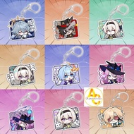 Honkai Star Rail Acheron Aventurine keychain cute emoji pendant