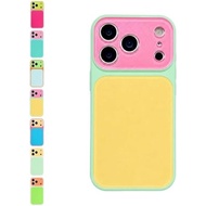 Summer Vibe Dopamine Contrast Color Phone Case for  17/16/15/14 Pro Max, Dopamine Color Block Phone 