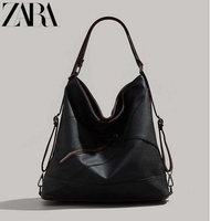 ZARA2023ระดับไฮเอนด์พิมพ์กระเป๋าสำหรับผู้หญิง2023ใหม่ความจุขนาดใหญ่พร็อพกระเป๋าเป้สะพายหลังอารมณ์อเน