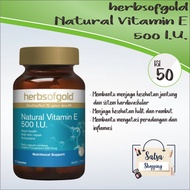 Herbs Of Gold Vitamin E 500 IU 50 Capsules