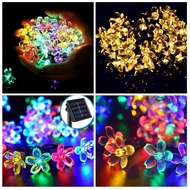 Sakura Solar Powered String Lights Outdoor Waterproof Courtyard Garden Balcony Decoration Camping