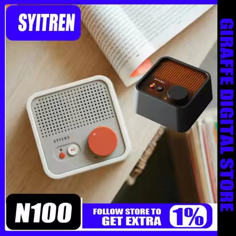 Syitren Mini Bluetooth Speaker N100 Home Portable Wireless Small Audio Simple Ornament Built-in Dual