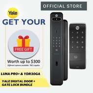 Yale Luna Pro+ &amp; YDR30GA Door and Gate Digital Door Premium Bundle Lock with Facial Unlock (COMES WITH FREE GIFT)