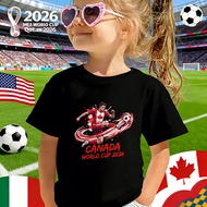 2026 World Cup Merchandise Printed 220g Pure Cotton T-Shirt Fans of Various Countries Children Short