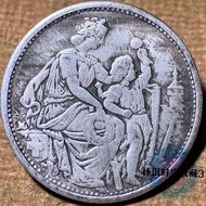 1865 Swiss Salf Howson Hunting Festival 5 Franc Old Silver Dollar Silver Coin Dayang Foreign Coin Ol