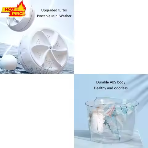 Portable Mini Washing Machine Washers Small Ultrasonic Cleaner