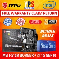 MSI H510M BOMBER LGA1200 & INTEL Core i3 | i5  10th | 11th Gen Processor | Bundle Deals