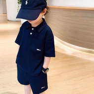A ai2 Children's Sports Suit Summer Big Kids Korean Version Fashionable Casual Short-Sleeved Shorts 