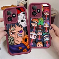 Wine Red Case for Realme C55 C51 C51S C63 C53 Narzo N63 Note 50 N53 N55 Z-33 Naruto Akatsuki