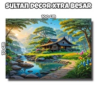 Sultan decor - Poster Painting Print Big Jumbo Photo Scenery of the Country Size 100 x 70 cm & 100 x