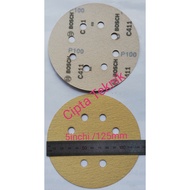 5 inch Velcro Sandpaper Grit 100 Bosch 8 Holes Diameter 5inch P100 8hole