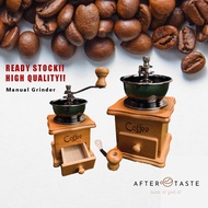 AFTERTASTE Wooden Manual Coffee Grinder Manual Hand Coffee Bean Expresso Coffee Maker Grinder