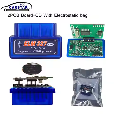 Newest ELM327 V1.5 PIC18F25K80 ELM327 OBD2 Scanner ELM 327 Bluetooth-compatible Android/PC ELM 327 O
