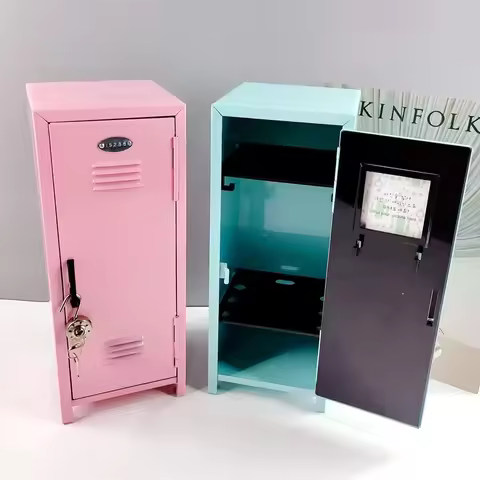 DurableStorage Cabinet Desktop Storage Girl Locked Storage Cabinet Iron Cabinet
