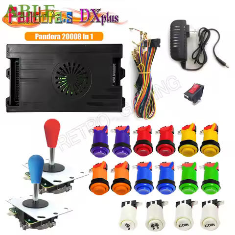 Pandora Saga Box DX Plus 20008 In 1 DIY Kit 5Pin Joystick Happ Style Push Button Arcade Game Console
