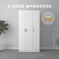 3 Door Wardrobe Cabinet Storage (Height 179cm & 170cm) HMZ-FN-WD-6001/6021