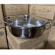 Fivestar 430 cm Stainless Steel Hot Pot With Induction Hob Glass Lid