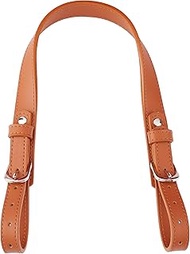WADORN Leather Purse Strap Replacement, 17.9 Inch Adjustable Handbag Handles Strap Cowhide Leather Coach Bag Handles DIY Bag Purse Making Accessories for Satchel Tote Crossbody Bag, Brown