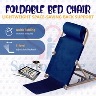 *READY STOCK* Foldable Backrest Bed Chair Sofa Lightweight Space Saving Furniture Back Support