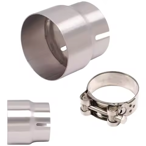 Stainless Steel 304 Motorcycle Pipe Reducer Adapter for 51 to 52 54 56 58 62mm Pipes with Strong Dur