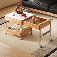 Sofa Trolley Multifunctional Solid Wood Antique Small Apartment Retractable Tea Table Household Mobi