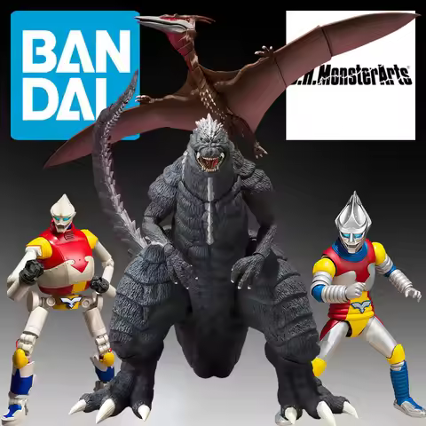 BANDAI Original S.H.MonsterArts Jet Jagger (2021)&(1973)&Layton (2021)&Destructive Godzilla Anime Fi