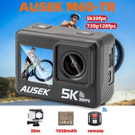 Orig AUSEK M60 AT-M60TR Action Camera 4K 60FPS 20MP 2.0 Touch LCD 5X EIS Dual Screen 30M Waterproof 