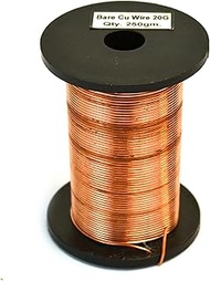 Eisco Labs Copper Wire, Bare, 140ft Reel, 20 SWG (19 AWG) - 0.036" (0.91 mm) Dia.