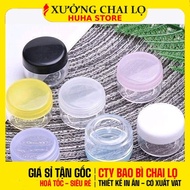 [COMBO 30 PCS] Mica Round Plastic Cream Jar 3g 5g 10g 20g | Mini Cosmetic Jar, Lotion, Lipstick