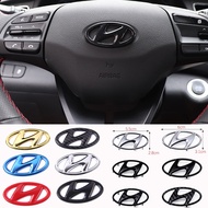 ABS Car Steering Wheel Emblem Sticker Accessories For Hyundai Genesis N-LINE I10 I20 I30 I40 IX20 IX