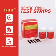 Isaw Blood Hemoglobin Test Strips  [ 50cts/25cts ]