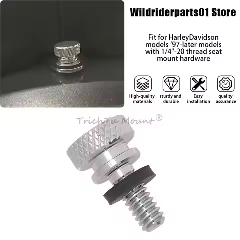 Motorcycle Rear Seat Bolt Screw to Top Fender Quick Release Bolt For Harley Sportster For Sportster: