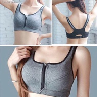 Women S-XXXL Size Push Up Zip Front Close Padded Adjustable Sport Bar Yoga bra