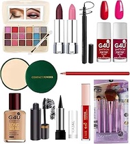 G4U Makeup kit Set With Lipstick, Eyeshadow, Compact, Foundation, Makeup Brushes ETC, Makeup Giftset