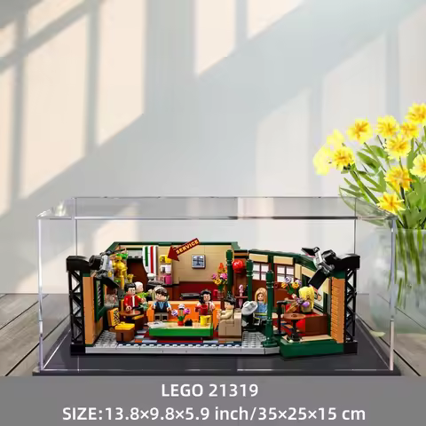Acrylic Display Box for Lego Central Perk Showcase Friends Cafe 21319 Dustproof Clear Display Case (