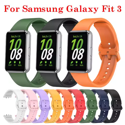 Silicone Strap For Samsung Galaxy Fit 3 Watch Bracelet Replacement Sport Watchband Correa For Samsun