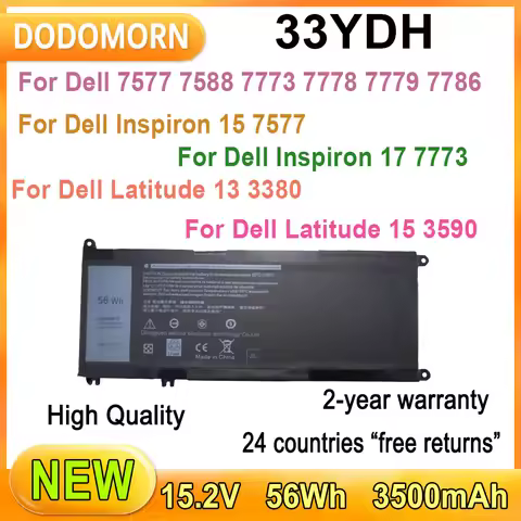 33YDH Laptop Battery For Dell 7577 7588 7773 7778 7779 7786 3490 3580 3590 Series 99NF2 PVHT1 81PF3 