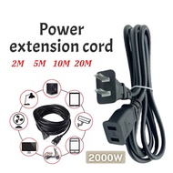3/2/5m Power Cord Extension 2 Pin Dual Portable Extension Cord