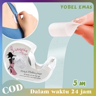 5m Secret Tape Swimsuit Body Tape Transparan Bra Tape Selotip Baju Safety Tape