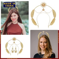 HIk Women Headpiece for Wedding Church Hairband Earrings Lady Jewelry Accessories