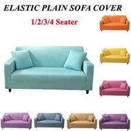Elastic Plain Solid Sofa Cover 1 2 3 Seater L Shape Stretch Tight Wrap All-inclusive Sofa Cover for Living Room Sofa Couch Cover ArmChair Cover