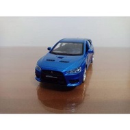 全新盒裝~1:41~三菱 LANCER EVOLUTION X 藍色 合金模型車