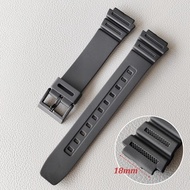 Black Replacement for F-91W F105 F108 A158W A168 AE1200 AE1300 W800H Soft Silicone 18mm Watch Band S