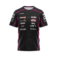 Adult Men's Clothing T-Shirt Jersey Moto GP APRILIA RACING TEAM 2025 Custom Full Print