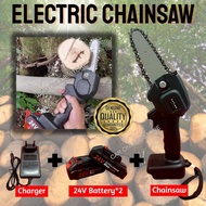 24V Cordless Electric Chainsaw with Rechargable Lithium Battery